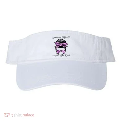 Expensive Difficult And Talks Back Messy Bun Leopard Pattern Visor