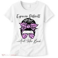 Expensive Difficult And Talks Back Messy Bun Leopard Pattern Women's T-Shirt thumb 0