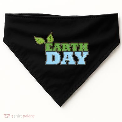 Earth Day Awareness Logo USA-Made Doggie Bandana