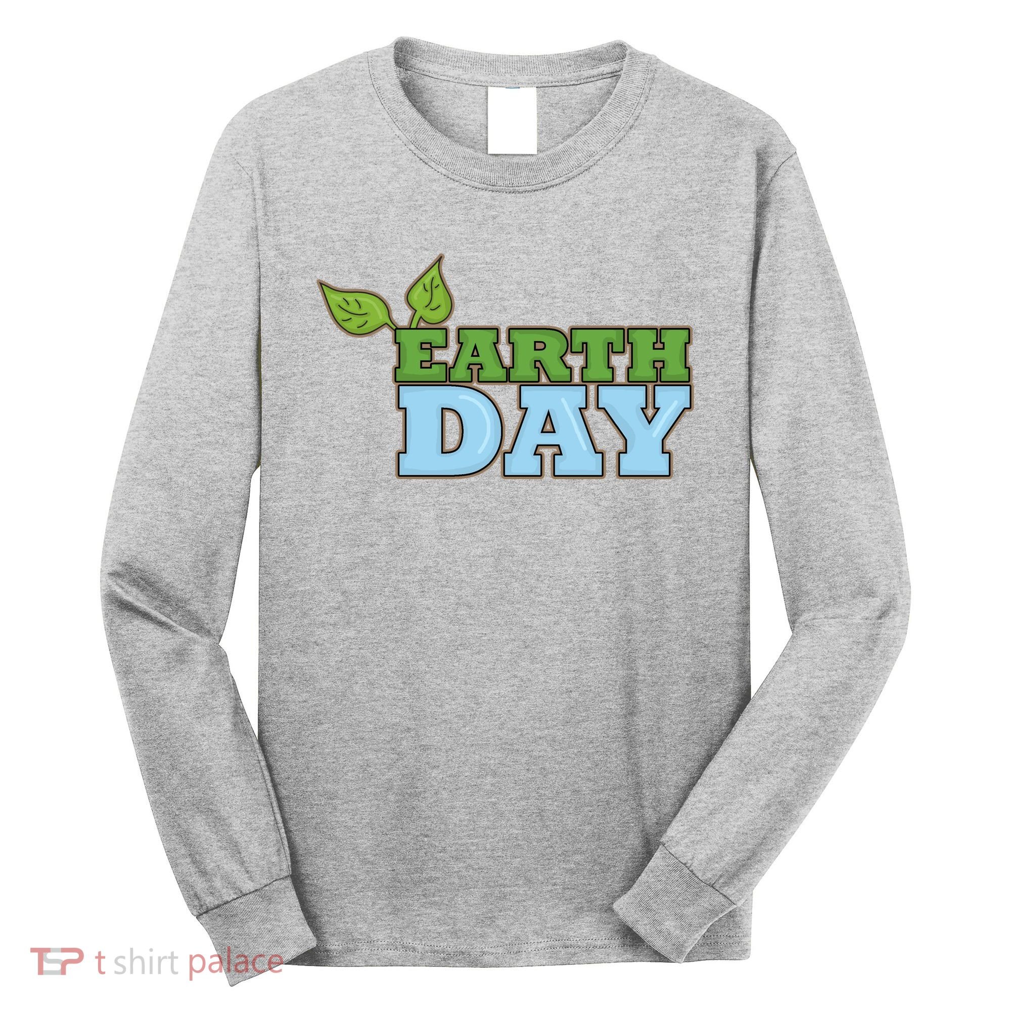 Earth Day Awareness Logo Long Sleeve Shirt