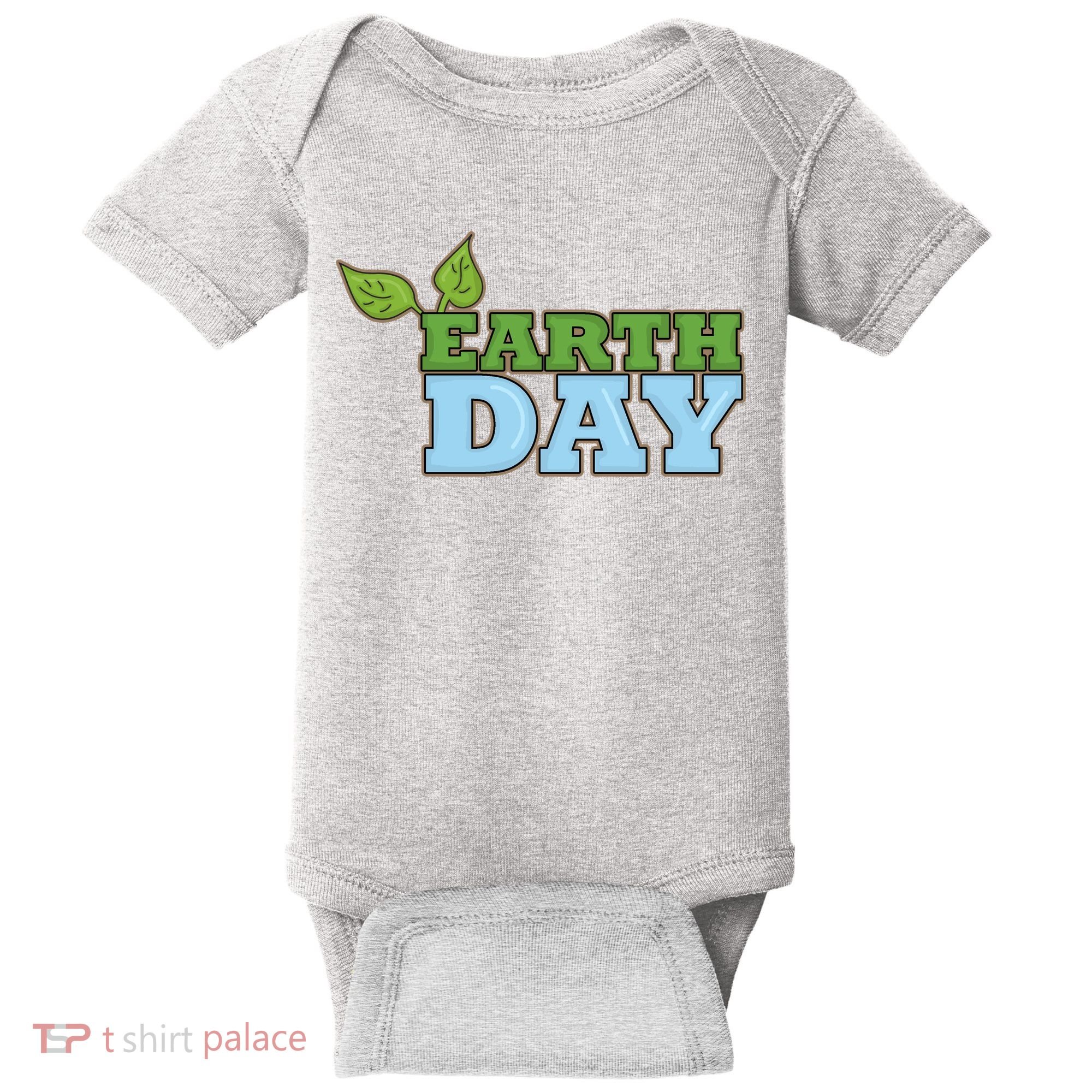 Earth Day Awareness Logo Baby Bodysuit