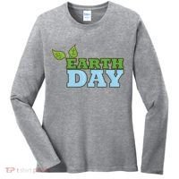 Earth Day Awareness Logo Women's Long Sleeve Shirt thumb 0