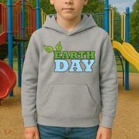 Earth Day Awareness Logo Kids Hoodie thumb 2
