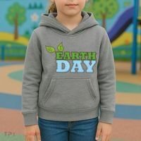 Earth Day Awareness Logo Kids Hoodie thumb 3