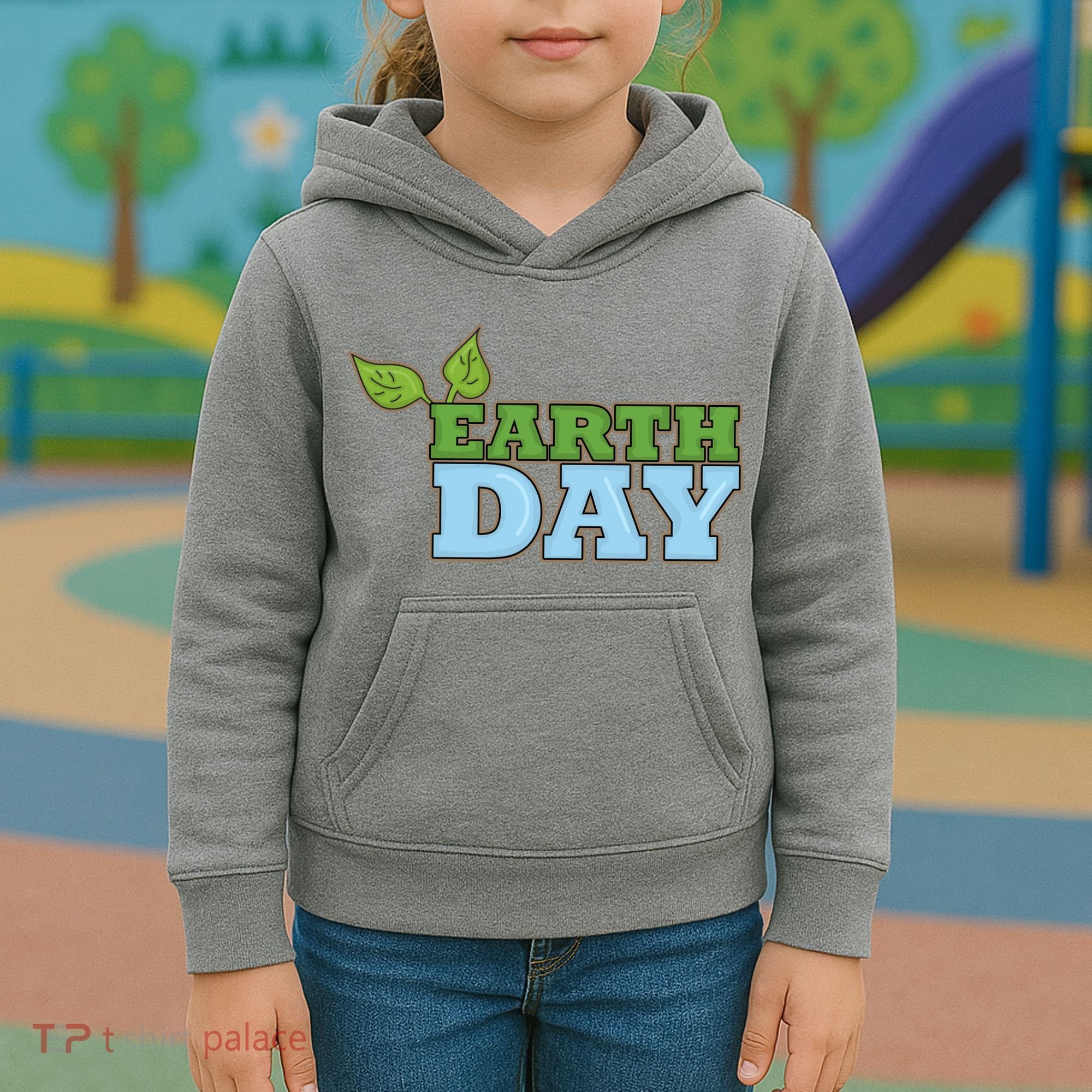 Earth Day Awareness Logo Kids Hoodie