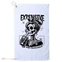 Expensive Difficult And Talks Back Golf Towel thumb 0