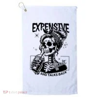 Expensive Difficult And Talks Back Golf Towel thumb 0
