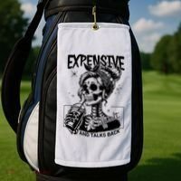 Expensive Difficult And Talks Back Golf Towel thumb 2
