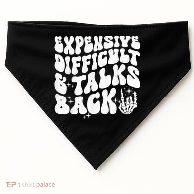 Expensive Difficult And Talks Back Groovy USA-Made Doggie Bandana