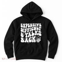 Expensive Difficult And Talks Back Groovy Hoodie thumb 0