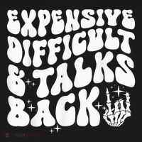Expensive Difficult And Talks Back Groovy Sweatshirt thumb 3