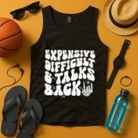 Expensive Difficult And Talks Back Groovy Tank Top thumb 4