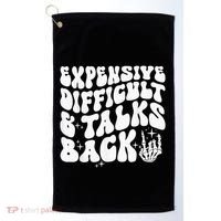 Expensive Difficult And Talks Back Groovy Golf Towel thumb 0