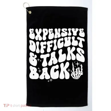 Expensive Difficult And Talks Back Groovy Golf Towel