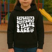 Expensive Difficult And Talks Back Groovy Kids Hoodie thumb 3