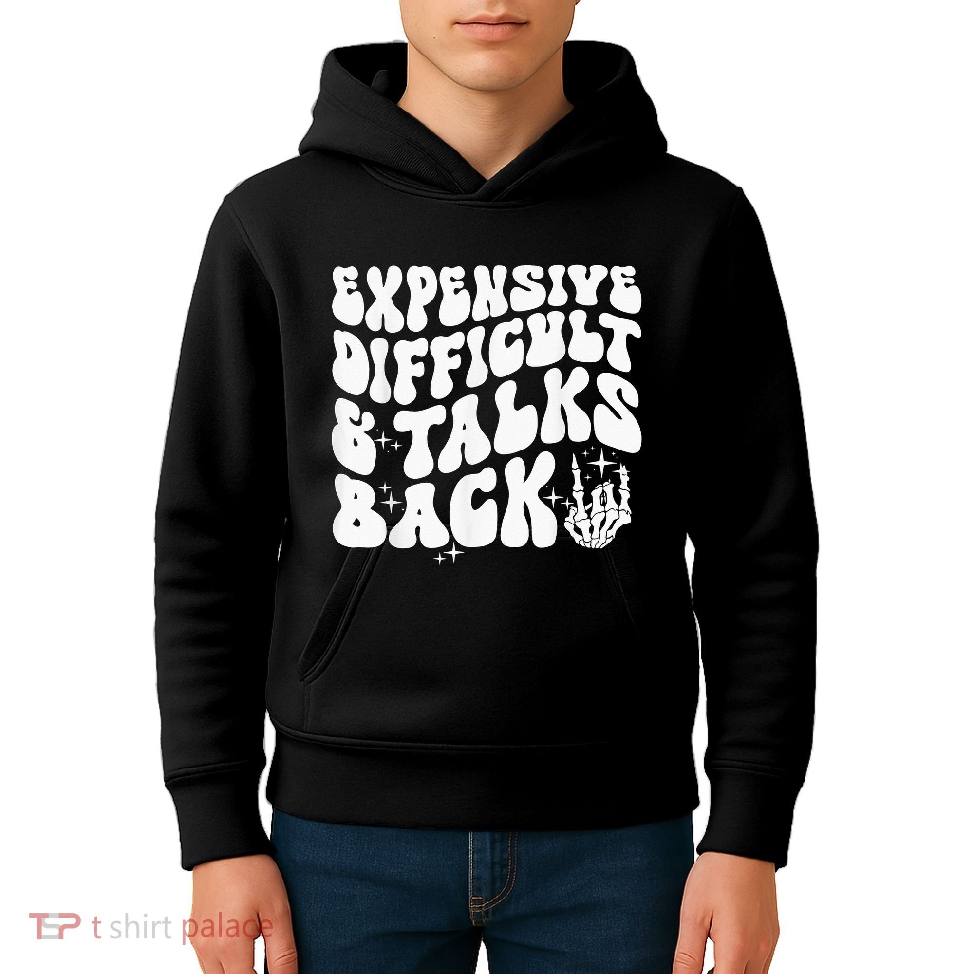 Expensive Difficult And Talks Back Groovy Kids Hoodie