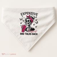 Expensive Difficult And Talks Back USA-Made Doggie Bandana thumb 0