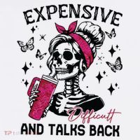 Expensive Difficult And Talks Back USA-Made Doggie Bandana thumb 2