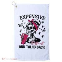 Expensive Difficult And Talks Back Golf Towel thumb 0