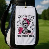 Expensive Difficult And Talks Back Golf Towel thumb 2