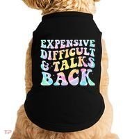 Expensive Difficult And Talks Back Groovy Women Mothers Day Doggie Tank thumb 0