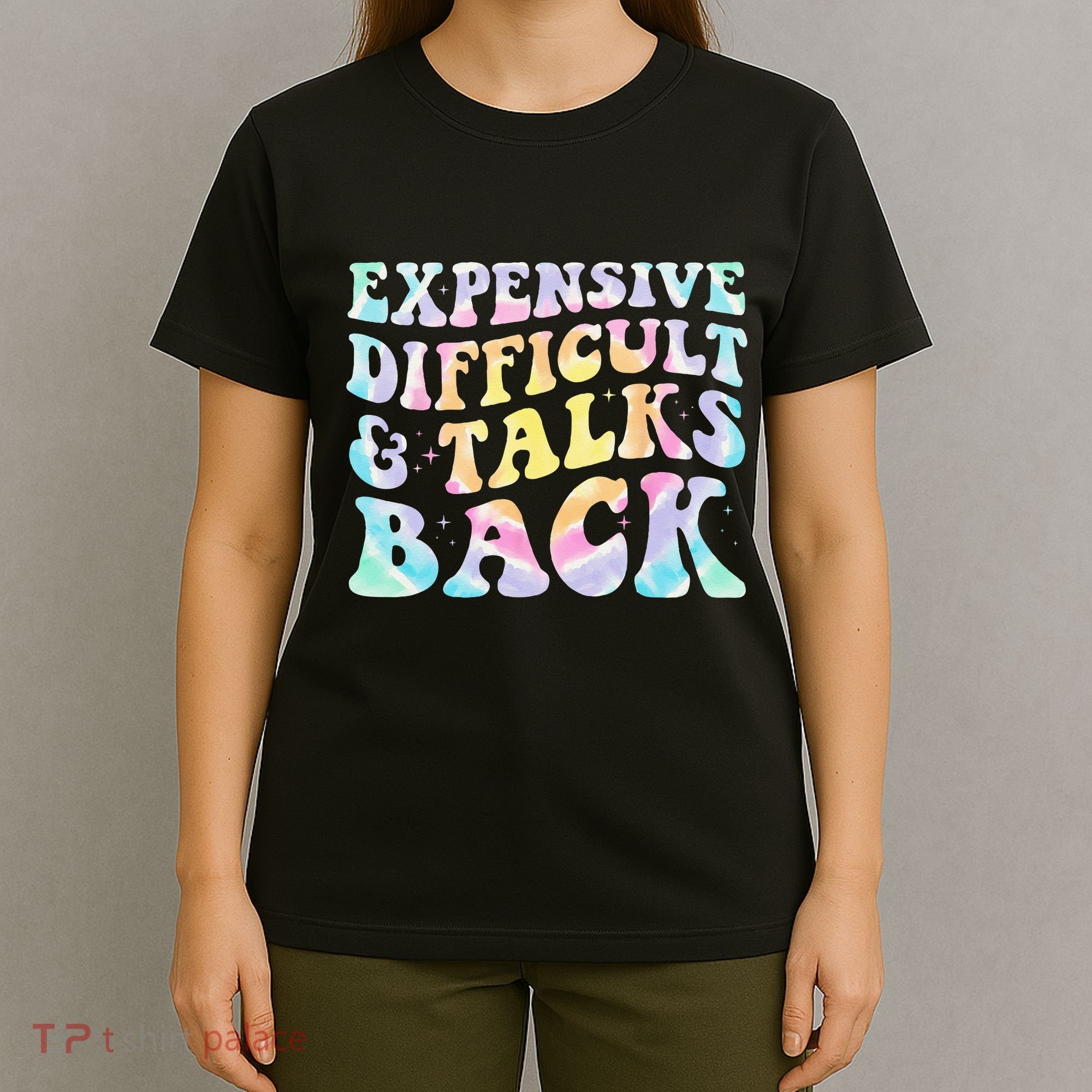 Expensive Difficult And Talks Back Groovy Women Mothers Day T-Shirt