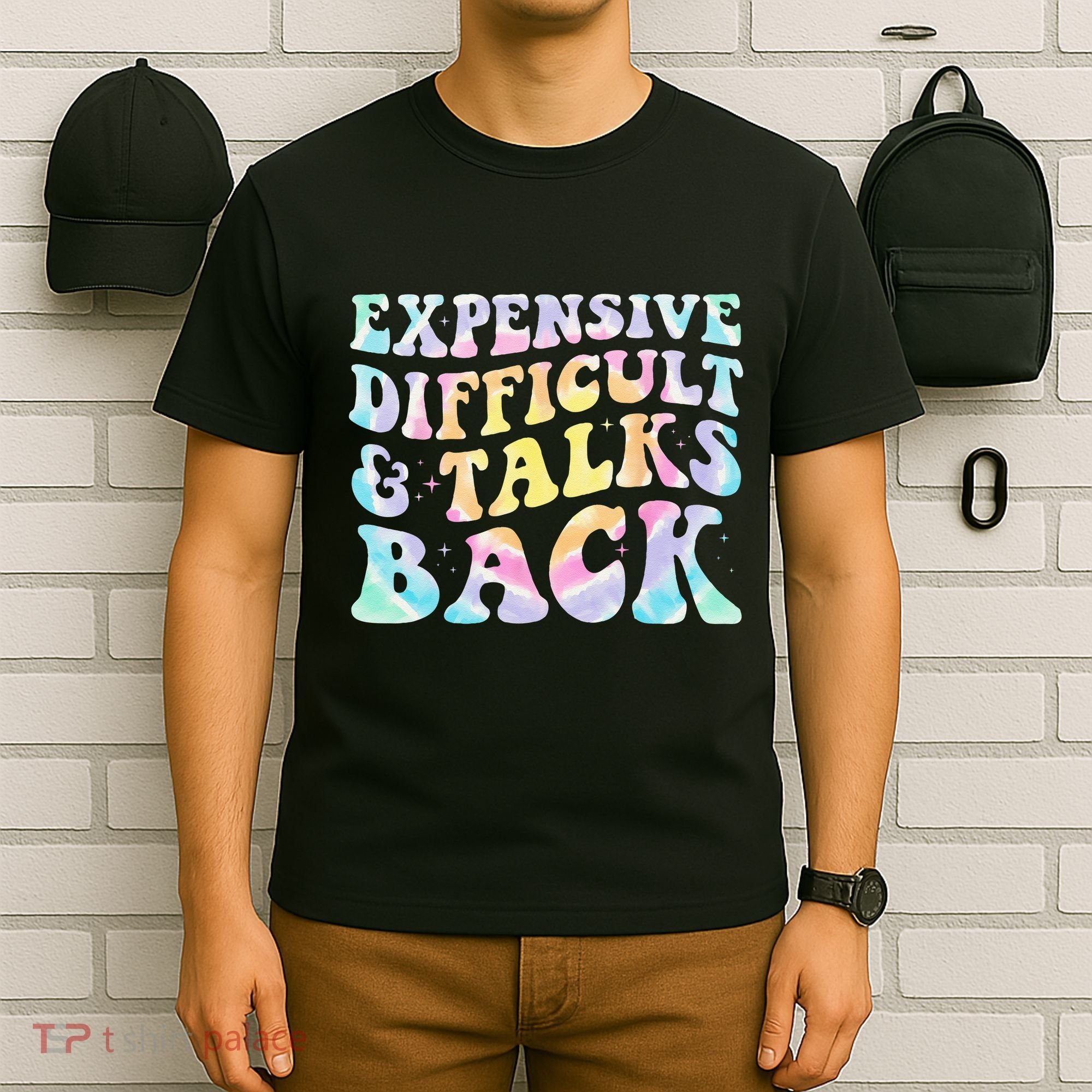 Expensive Difficult And Talks Back Groovy Women Mothers Day T-Shirt
