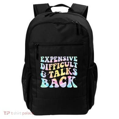 Expensive Difficult And Talks Back Groovy Women Mothers Day Backpack