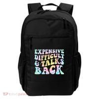 Expensive Difficult And Talks Back Groovy Women Mothers Day Backpack thumb 0