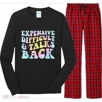 Expensive Difficult And Talks Back Groovy Women Mothers Day Long Sleeve Pajama Set thumb 0