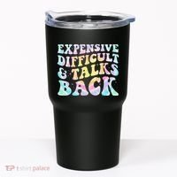 Expensive Difficult And Talks Back Groovy Women Mothers Day Tumbler thumb 0