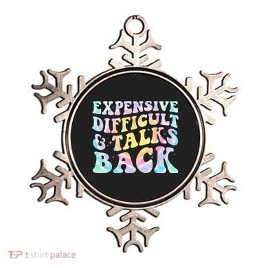 Expensive Difficult And Talks Back Groovy Women Mothers Day Ornament