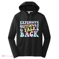 Expensive Difficult And Talks Back Groovy Women Mothers Day Performance Fleece Hoodie thumb 0