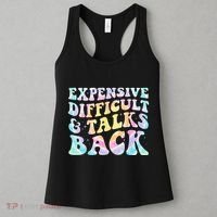 Expensive Difficult And Talks Back Groovy Women Mothers Day Women's Tank Top thumb 3