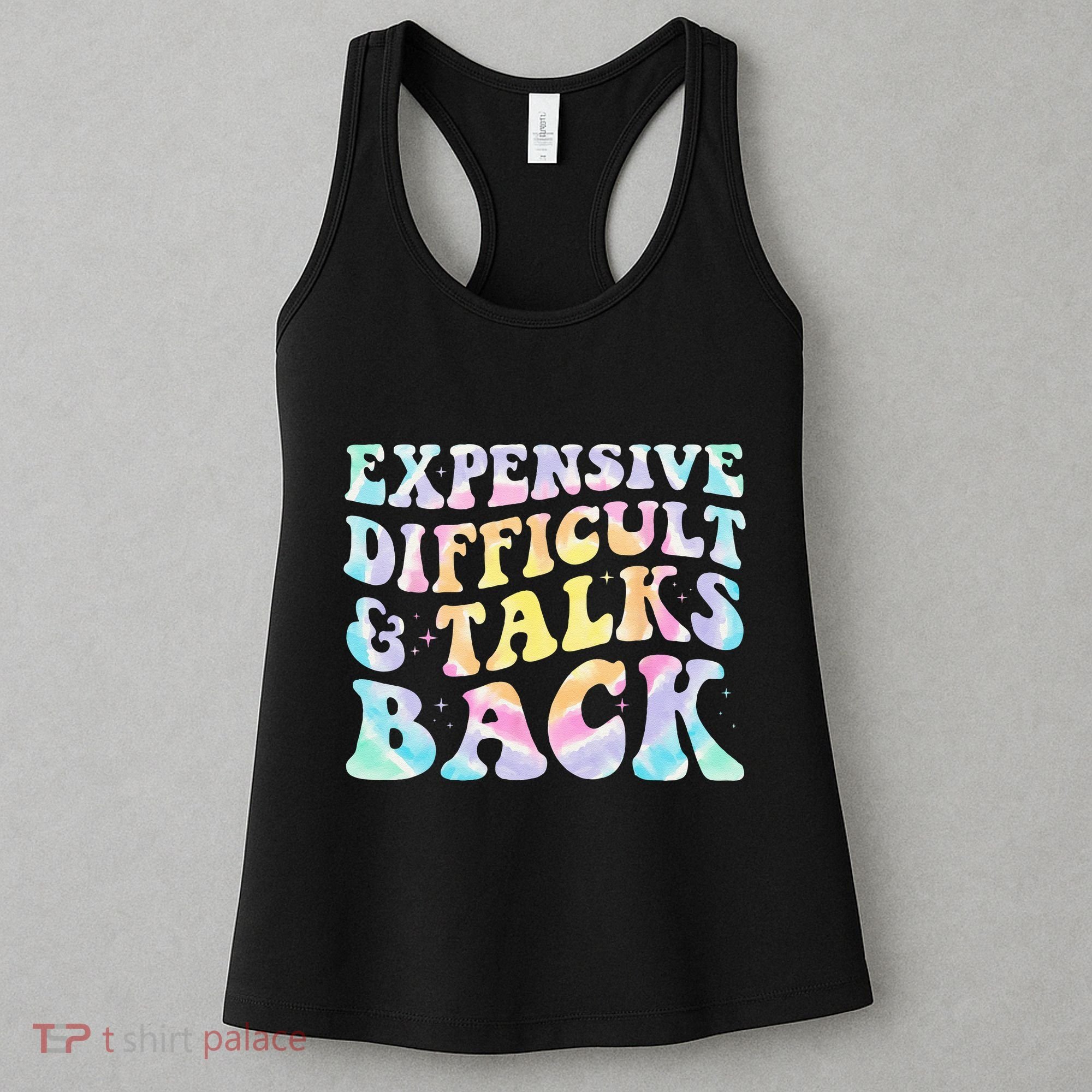 Expensive Difficult And Talks Back Groovy Women Mothers Day Women's Tank Top