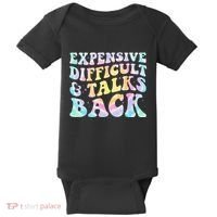 Expensive Difficult And Talks Back Groovy Women Mothers Day Baby Bodysuit thumb 0