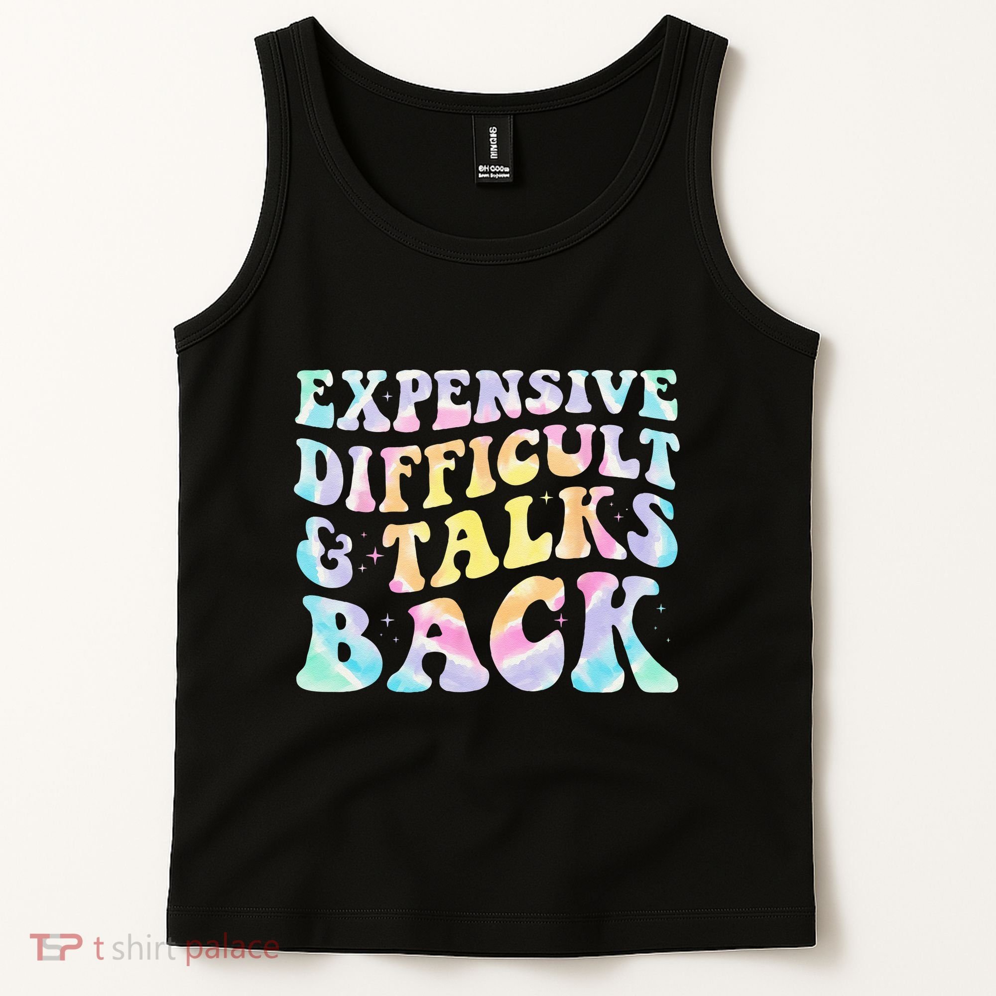 Expensive Difficult And Talks Back Groovy Women Mothers Day Tank Top