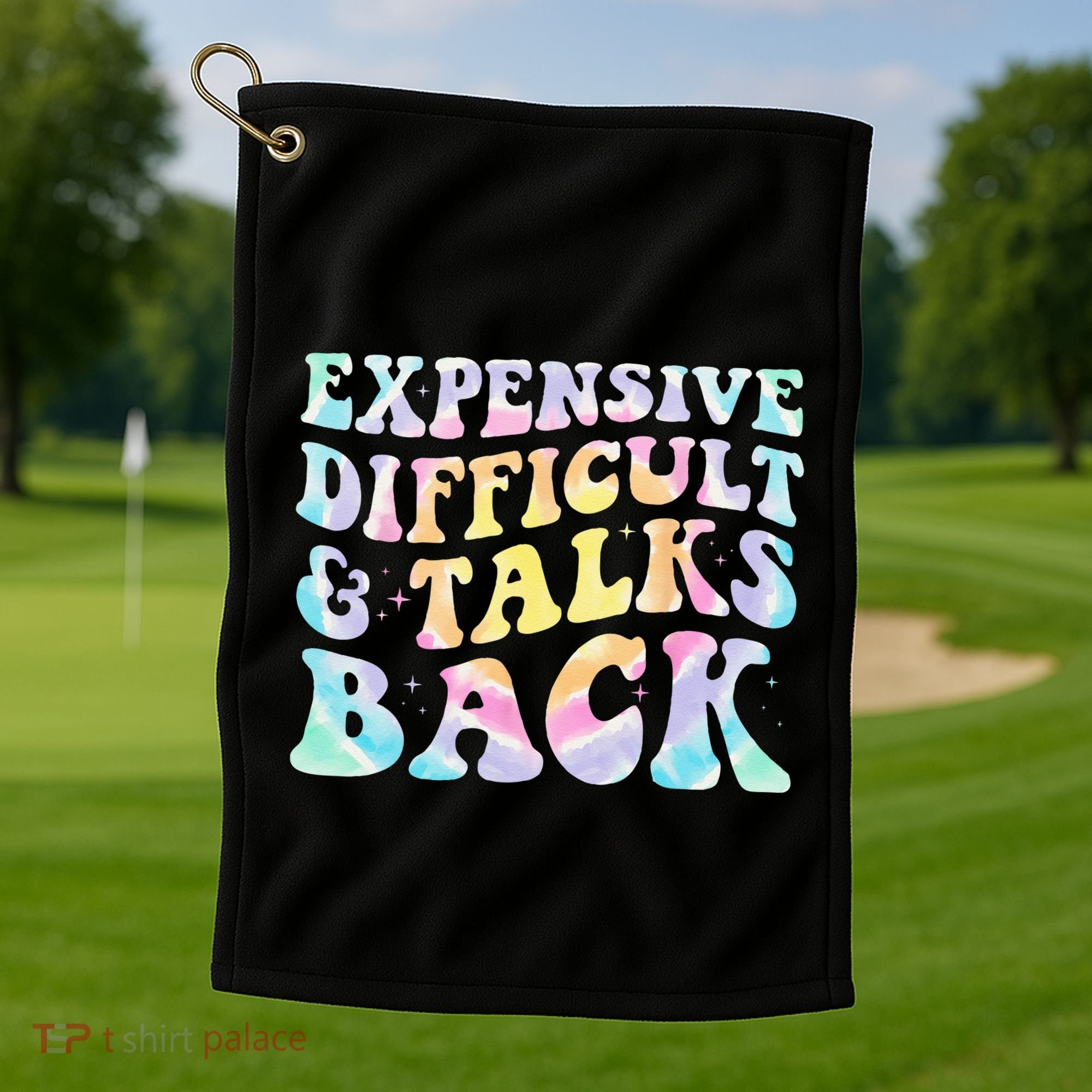Expensive Difficult And Talks Back Groovy Women Mothers Day Golf Towel