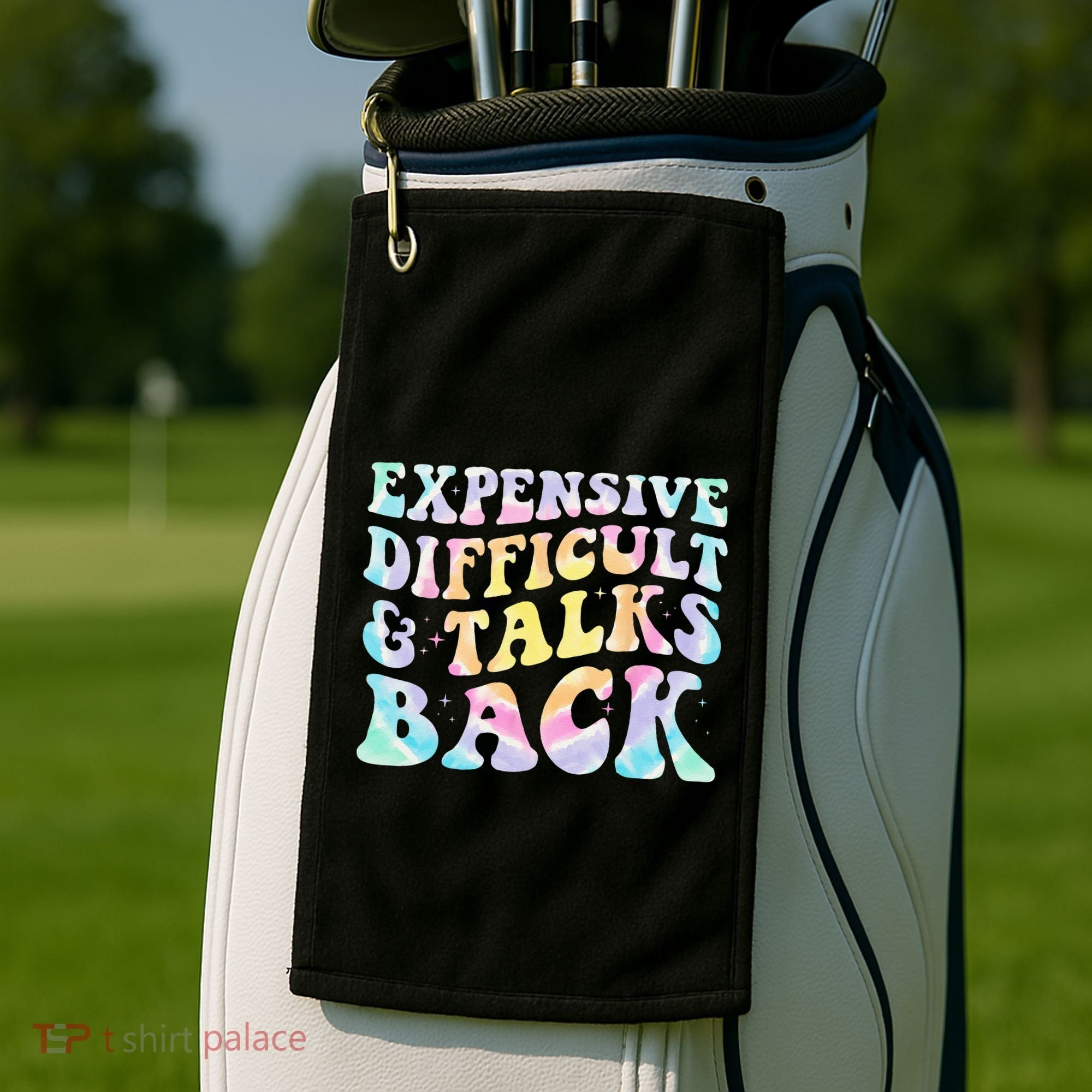 Expensive Difficult And Talks Back Groovy Women Mothers Day Golf Towel