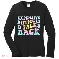 Expensive Difficult And Talks Back Groovy Women Mothers Day Women's Long Sleeve Shirt thumb 0