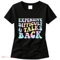 Expensive Difficult And Talks Back Groovy Women Mothers Day Women's T-Shirt thumb 0