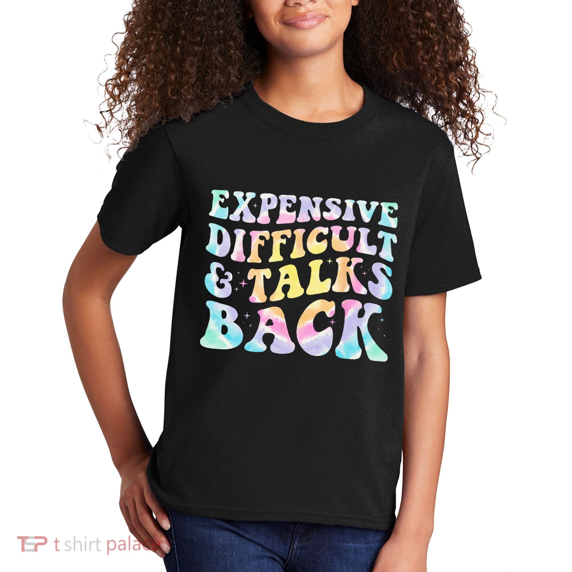 Expensive Difficult And Talks Back Groovy Women Mothers Day Kids T-Shirt