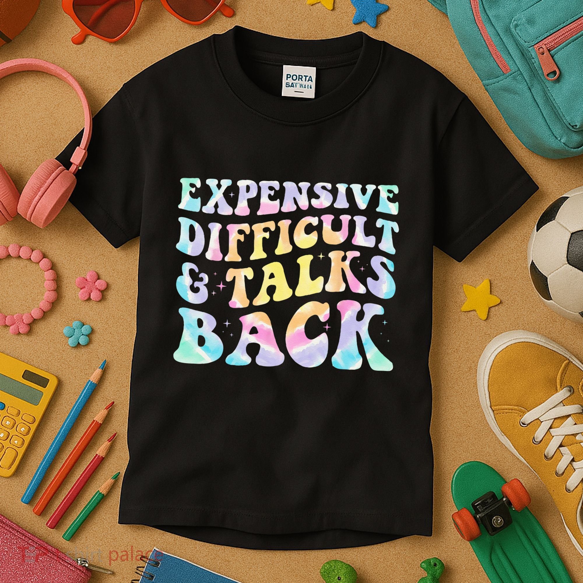 Expensive Difficult And Talks Back Groovy Women Mothers Day Kids T-Shirt