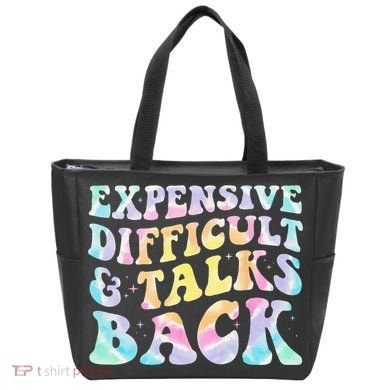 Expensive Difficult And Talks Back Groovy Women Mothers Day Tote Bag
