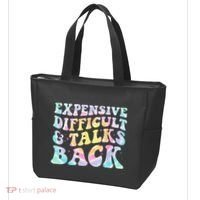 Expensive Difficult And Talks Back Groovy Women Mothers Day Tote Bag thumb 3