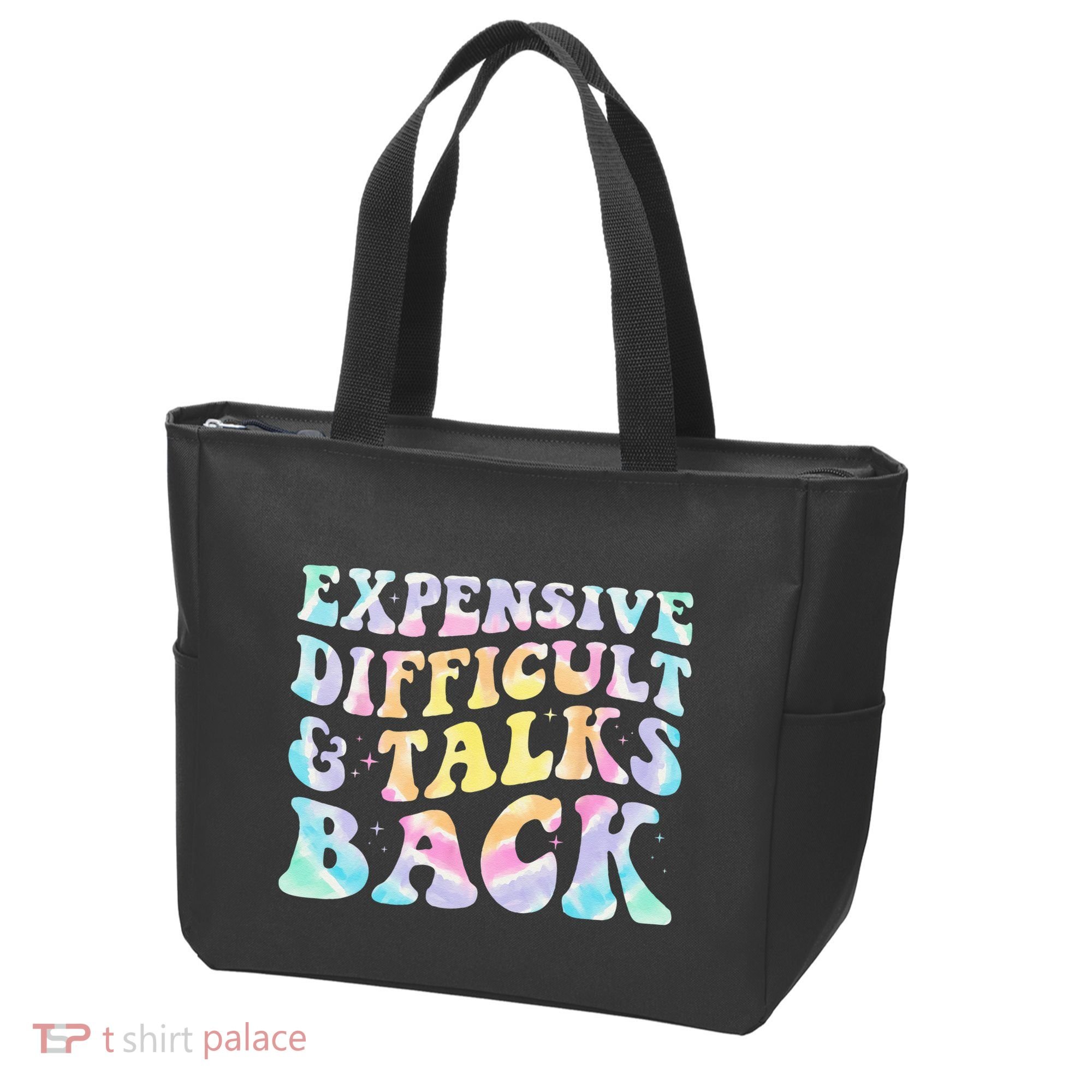 Expensive Difficult And Talks Back Groovy Women Mothers Day Tote Bag