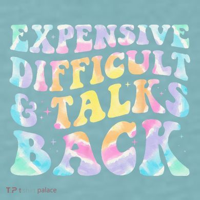 Expensive Difficult And Talks Back Groovy Women Mothers Day Sueded Cloud Jersey T-Shirt