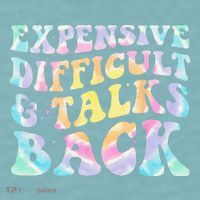 Expensive Difficult And Talks Back Groovy Women Mothers Day Sueded Cloud Jersey T-Shirt thumb 2