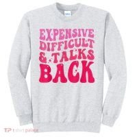 Expensive Difficult And Talks Back Funny Mother's Day Groovy Sweatshirt thumb 0