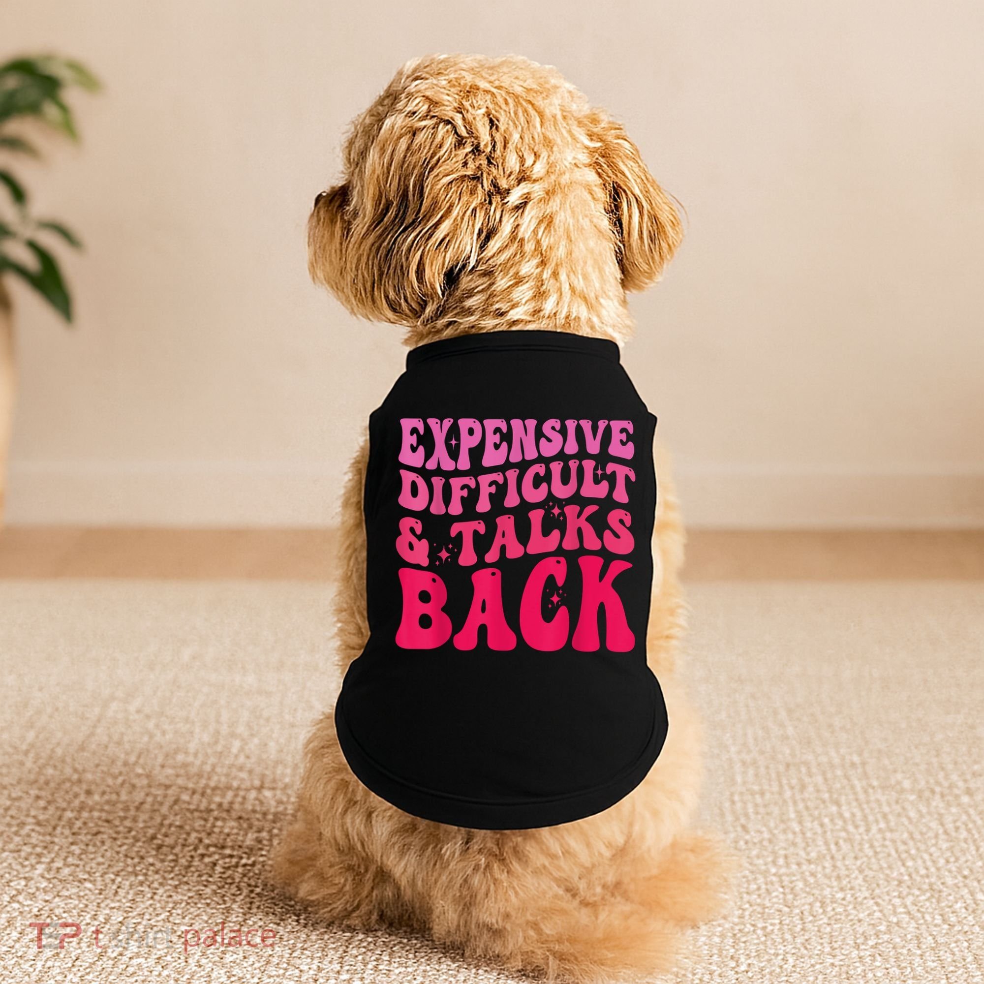 Expensive Difficult And Talks Back Funny Mother's Day Groovy Doggie Tank